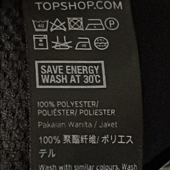 Topshop Black Blazer Shacket Size 10 NWOT - Picture 12 of 12